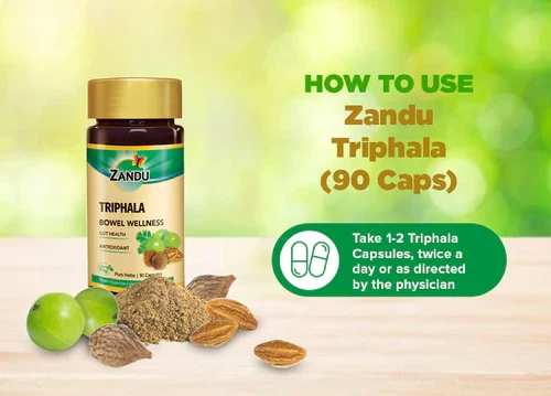 Zandu Triphala Capsules (90 Caps)-90 CAP-1