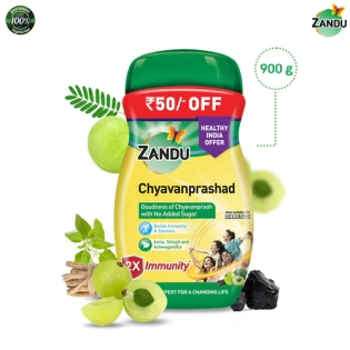 Zandu Chyavanprashad Sugar Free 900g (2X Immunity & Stamina)