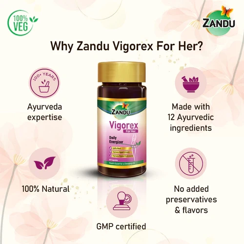 Zandu Vigorex For Her Capsules (60 Caps)-60 CAP-4