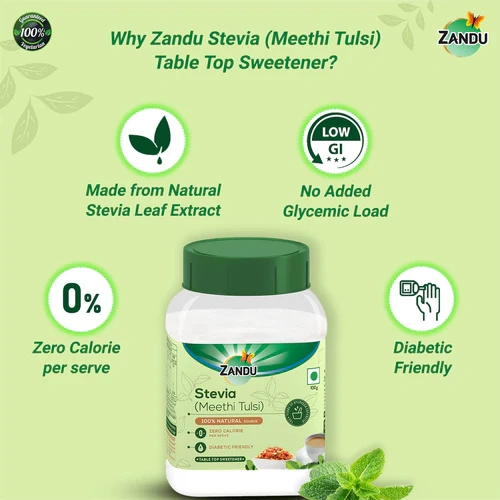 Stevia Powder (Meethi Tulsi) Natural Sweetener (100g)-100 G-4