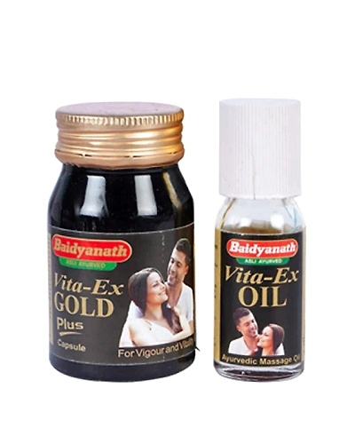 Baidyanath Vita Ex-Gold Plus 20Cap With Vita-Ex Oil-15Ml-B154-1