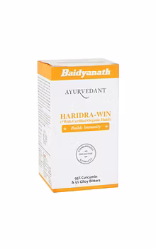 Baidyanath Ayurvedant Haridra Win 60Caps Certified Organic Haldi It May Help To Boost Energy