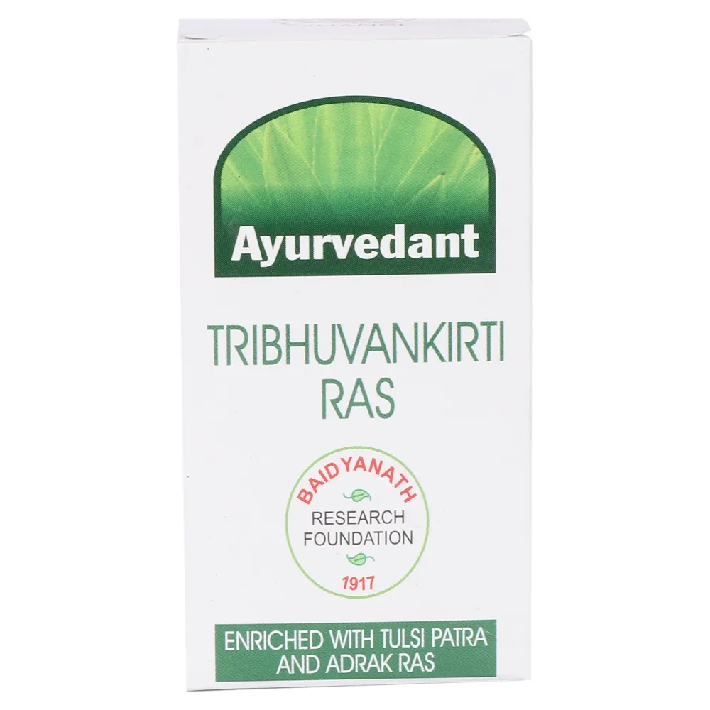 Baidyanath Ayurvedant TribhuvanKirti Ras Useful High Fever Inflammatory-B174-1