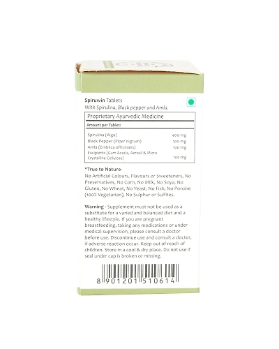 Baidyanath Ayurvedant Spiruwin Active Essential Supplement-60 TAB-3