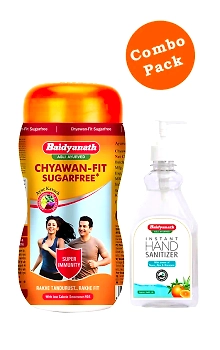 Baidyanath Chyawan-Fit Sugarfree With Hand Sanitizer Combo Pack (1kg And 500g)