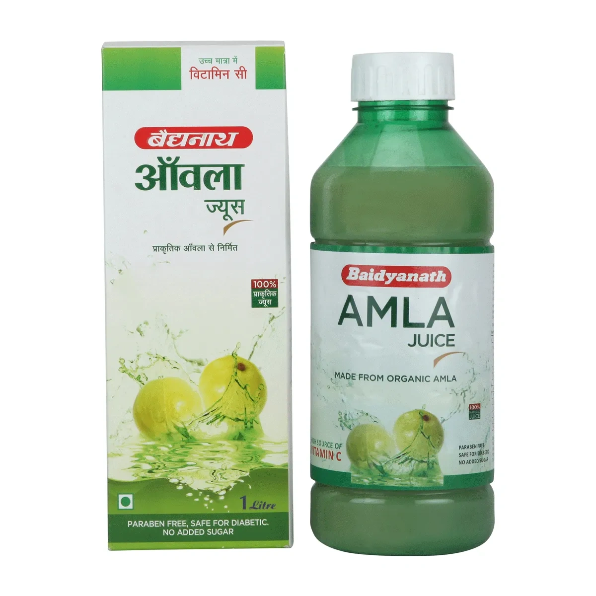 Baidyanath Mahabhringaraj Tel &amp; Amla Juice With Mahabhringraj Herbal Shampoo For Control Hair Fall-100ML +100ML &amp; 1LTR-1