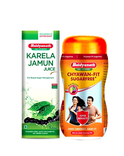 Chyawanprash Chyawan Fit Sugar Free1Kg With Karela Jamun 1Ltr-B358-1