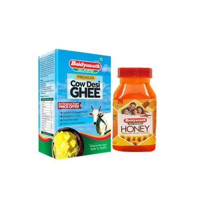 Premium Cow Desi Ghee1ltr With Honey 500Gm