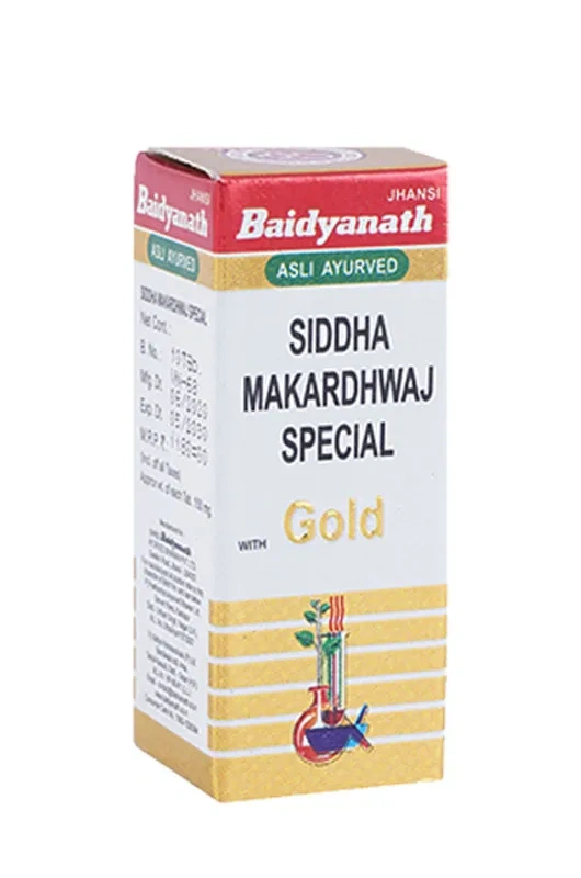 Baidyanath Siddha Makardhwaj Special With Vita X Gold Plus Improve Your Vitality-25TAB+20CAPS-1