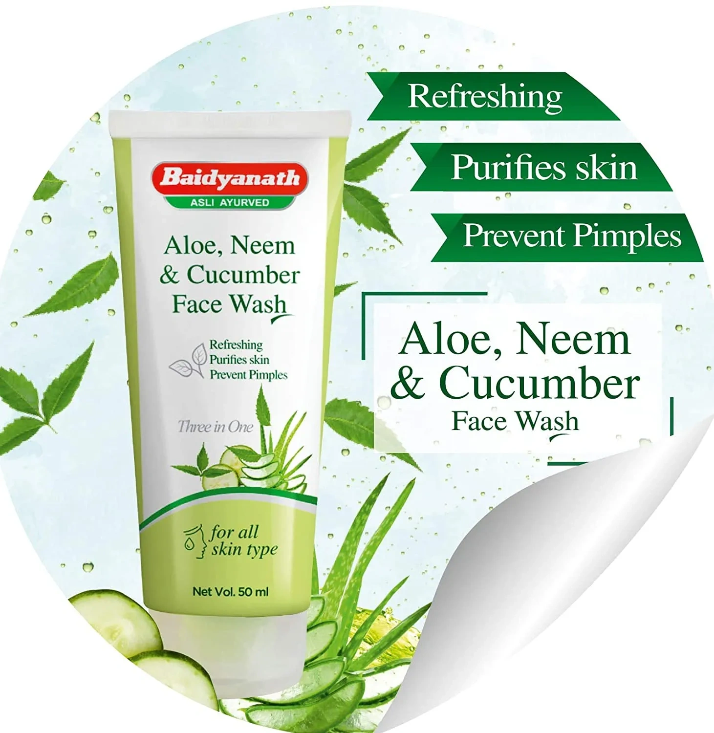 Aloe Neem And Cucumber Face Wash-100 ML-2