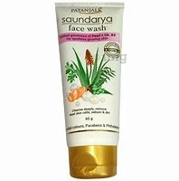 Patanjali Ayurveda Saundraya Orange Peel, Neem, Tulsi &amp; Aloe Vera Face Wash-Q55-1