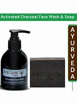 Natural Vibes Combo Pack of Activated Charcoal Face Wash 150ml and Soap 150gm-Q132-1