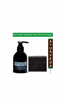 Natural Vibes Combo Pack of Activated Face Wash 150ml and Face Pack 50gm