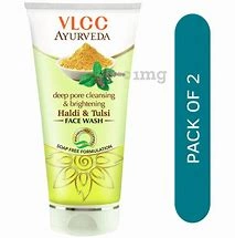 VLCC Ayurveda Deep Pore Cleansing &amp; Brightening Haldi &amp; Tulsi Face Wash-Q312-1