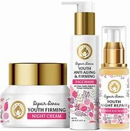 Mom &amp; World Renew Plus Repair Combo (Youth Firming Night Cream 50gm, Youth Anti Aging &amp; Firming Face Wash 100ml and Youth Night Repair Under Eye Serum 25ml)-W50-1