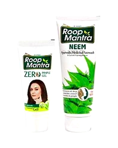 Roop Mantra Combo Pack of Zero Pimple Gel 15gm &amp; Neem Face Wash 115ml-W180-1