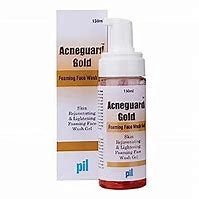 PIL Acneguard Gold Foaming Face Wash Gel - Clears Acne, Pimples &amp; Clogged Pores - 100% Natural Ingredients-A223-1