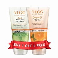 VLCC Tulsi Acne Clear Face Wash with Orange Oil Pore Cleansing Face Wash Free (150ml Each)-A258