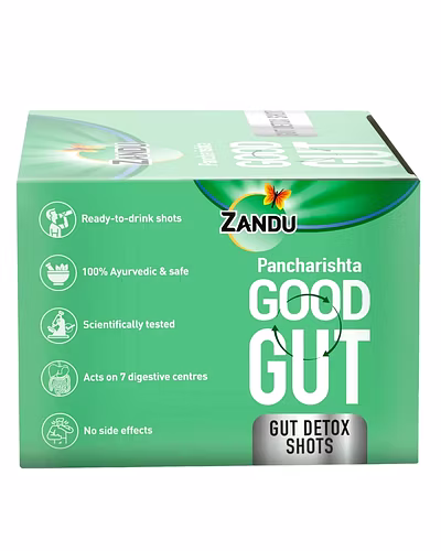 Zandu Pancharishta Good Gut - Gut Detox Shot-Pack of 1-10