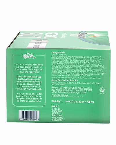 Zandu Pancharishta Good Gut - Gut Detox Shot-Pack of 1-12
