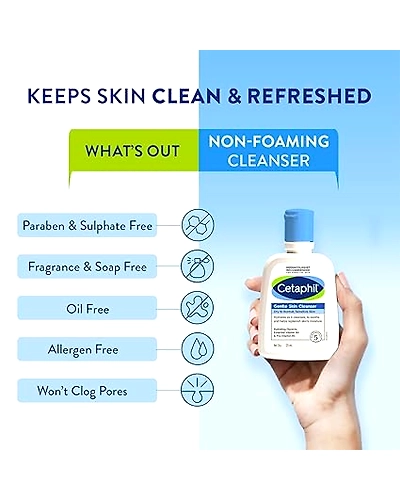 Cetaphil Paraben &amp; Sulfate-Free Gentle Skin Hydrating Face Wash - 125ml-3