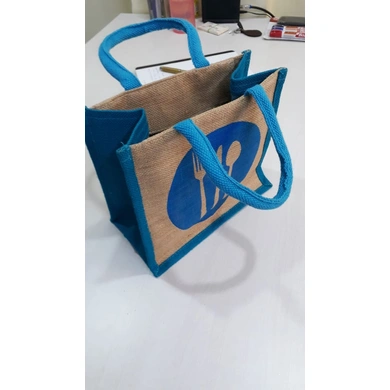 Jute Lunch Bags-JLB-blue