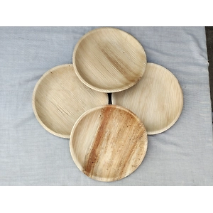 Areca leaf palm plates and bowls (dinnerware) and Bamboo handicrafts