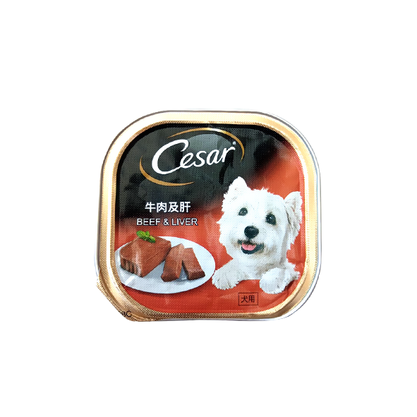 Cesar Tray Dog Food Beef & Liver Flavor 100g - | NCCC Online Store