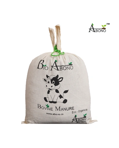 Abono- Cow Manure, Packed in Reusable Cotton bag, 5kg - | Abono