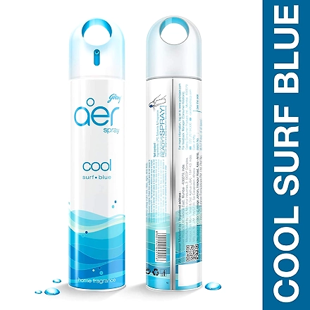 Godrej aer spray, Air Freshener - Cool Surf Blue &amp; Fresh Lush Green (Pack of 2, 240 ml each)-5