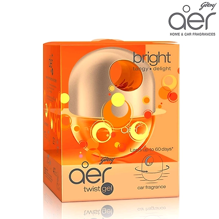 Godrej Aer Twist, Car Air Freshener - Bright Tangy Delight (45g)-2
