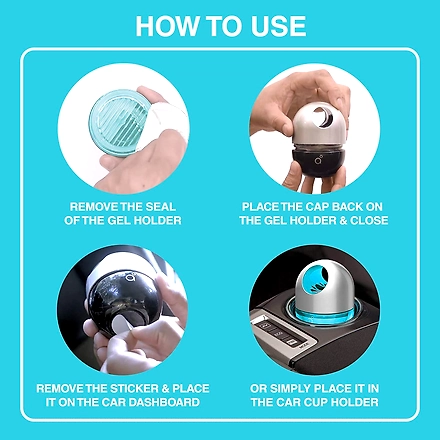 Godrej Aer Twist, Car Air Freshener - Cool Surf Blue (45g)-3