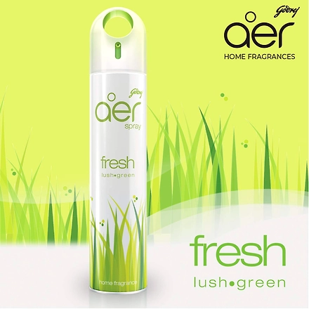 Godrej Aer spray, Home &amp; Office Air Freshener - Fresh Lush Green (240 ml)-1