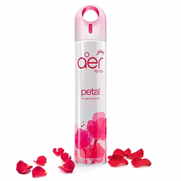 godrej aer spray, air freshener for home & office - petal crush pink (240 ml)