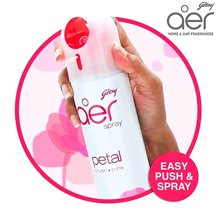 Godrej Aer spray, Air Freshener for Home &amp; Office - Petal Crush Pink (240 ml)-2