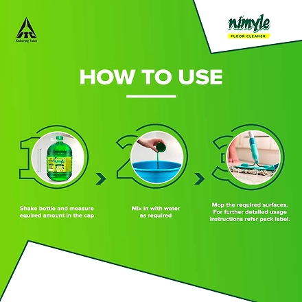Nimyle Eco friendly floor cleaner with Power of Neem for 99.9% anti bacterial protection - Herbal 5L-3