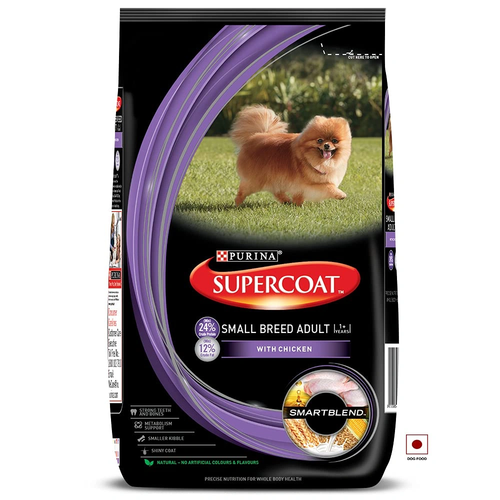 PURINA SUPERCOAT Adult Small Breed Dry Dog Food, Chicken, 3 kg-SCADULT