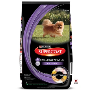 PURINA SUPERCOAT Adult Small Breed Dry Dog Food, Chicken, 3 kg