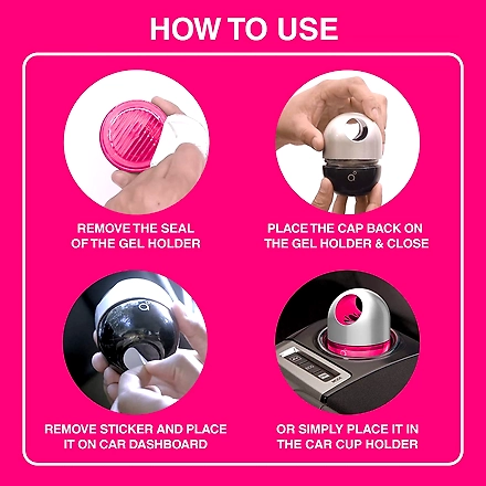 Godrej Aer Twist, Car Air Freshener - Petal Crush Pink (45g)-3