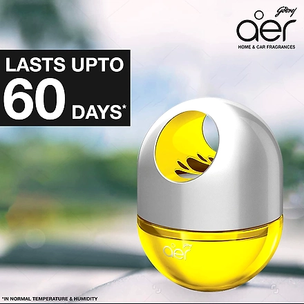 Godrej Aer Twist, Car Air Freshener - Sunny Citrus (45g)-1