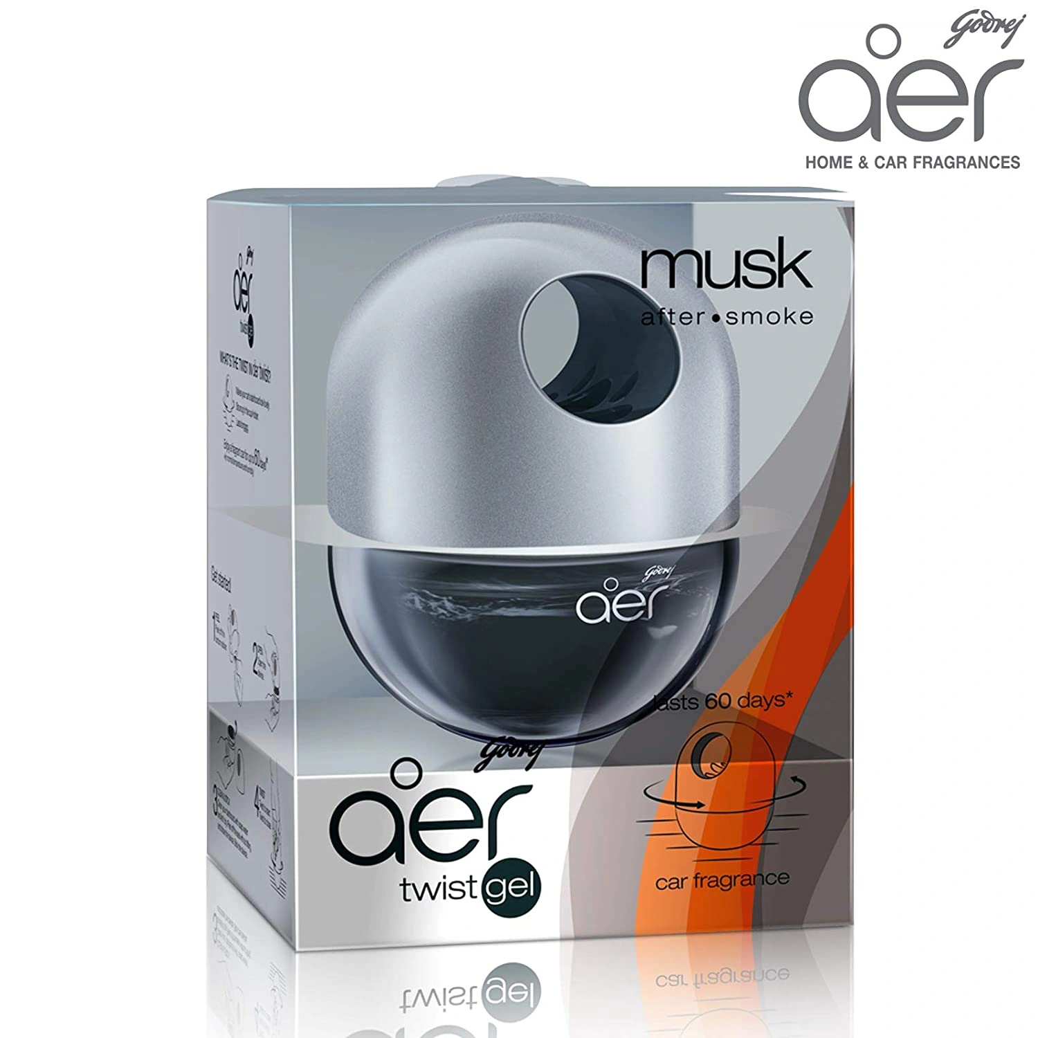 Godrej Aer Twist, Car Air Freshener - Musk After Smoke (45g)-1