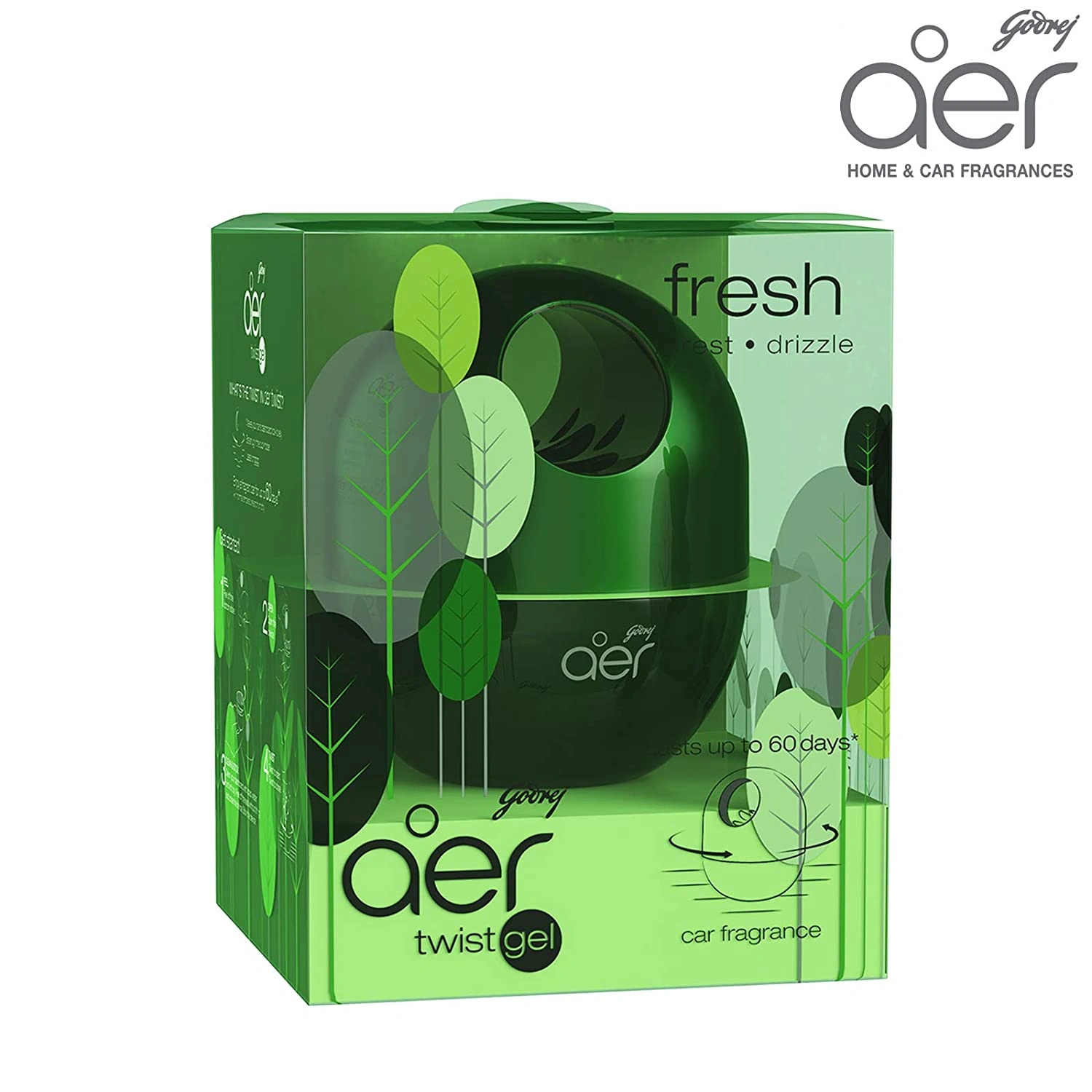 Godrej Aer Twist, Car Air Freshener - Fresh Forest Drizzle (45g)-2