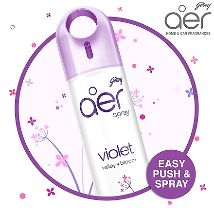 Godrej aer spray, Air Freshener for Home &amp; Office - Violet Valley Bloom | Long-Lasting Fragrance (240 ml)-1