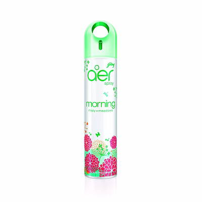 godrej aer spray, air freshener for home & office - morning misty meadows | long-lasting fragrance (240 ml)