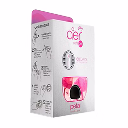godrej aer click, car air freshener refill pack - petal crush pink (10g)