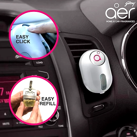 Godrej aer click, Car Air Freshener Refill Pack - Petal Crush Pink (10g)-1
