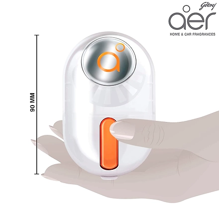 Godrej aer click, Bright Tangy Delight Orange Car Vent Air Freshener Gel Kit (10g)-2