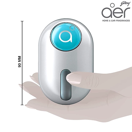 Godrej aer click, Car Vent Air Freshener Kit - Cool Surf Blue (10g)-2