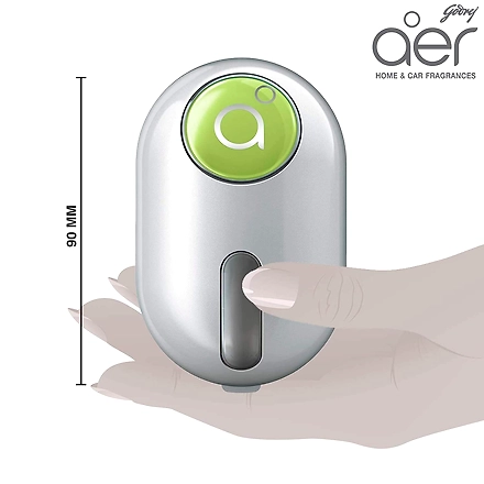 Godrej aer click, Car Vent Air Freshener Kit - Fresh Lush Green (10g)-2