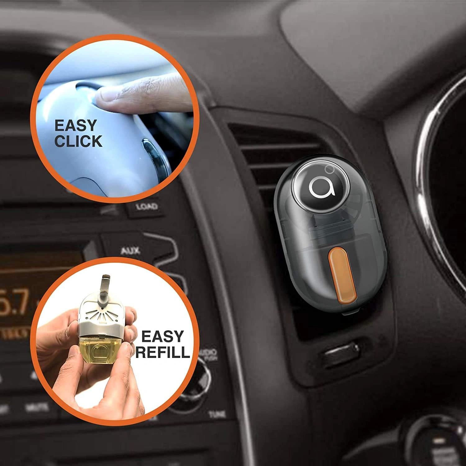 Godrej aer click, Car Vent Air Freshener Kit - Musk After Smoke (10g)-3